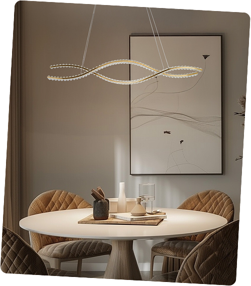 Wnętrze z lampą Azzardo - elegancka jadalnia z designerskim oświetleniem