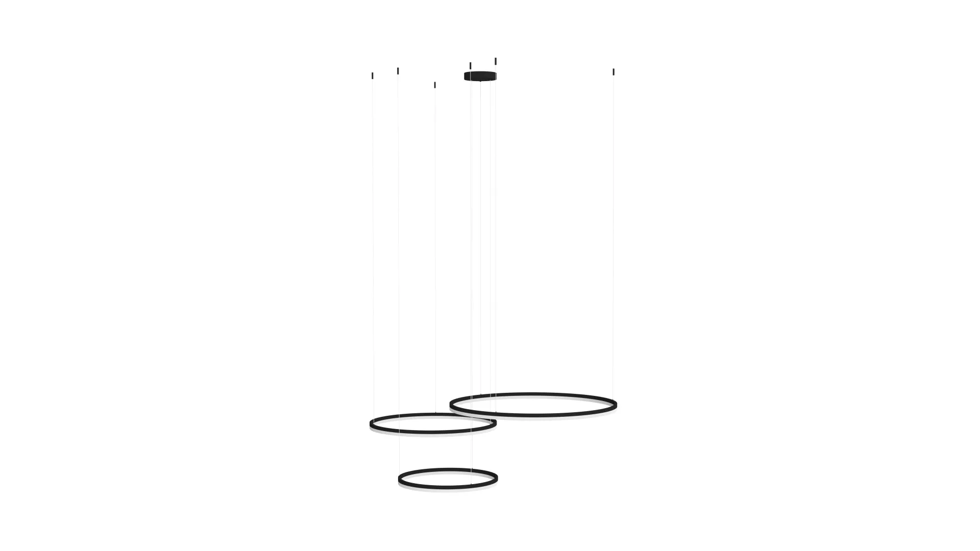 HALO PENDANT 120+100+80 CCT DIMM BK + REMOTE CONTROL